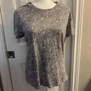Lucky Brand White Animal Print Tshirt